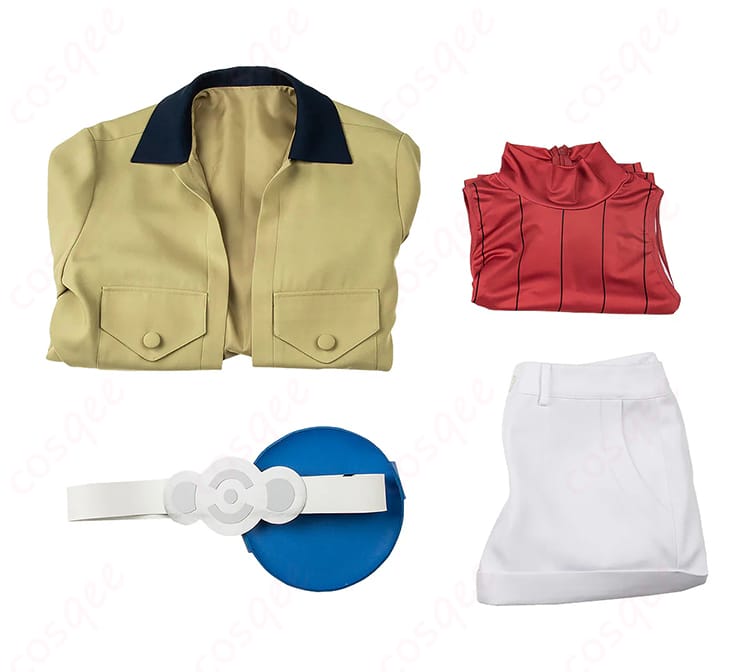 タウニー コスプレ セット内容一式。コート・インナー・パンツ・ポーチが揃う構成を一覧で確認。