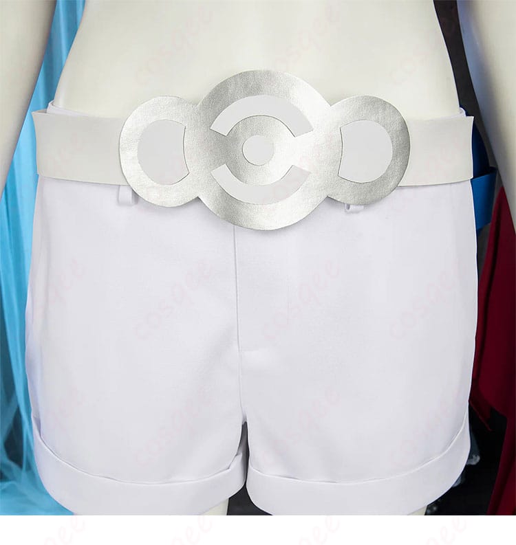 タウニー ショートパンツ装飾詳細。縫い目や生地の質感を再現したクローズアップ。