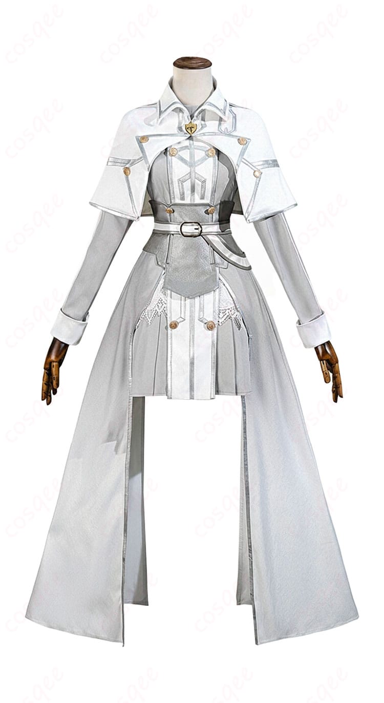 アスナ 星王妃コスプレ衣装 正面全体図。ワンピースとストールで形成される気品あるAラインシルエット