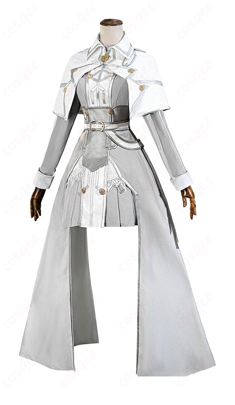 ムーン・クレイドル 星王妃アスナ衣装 側面写真。ドレープの落ち感と立体切り替えが強調されたサイドビュー