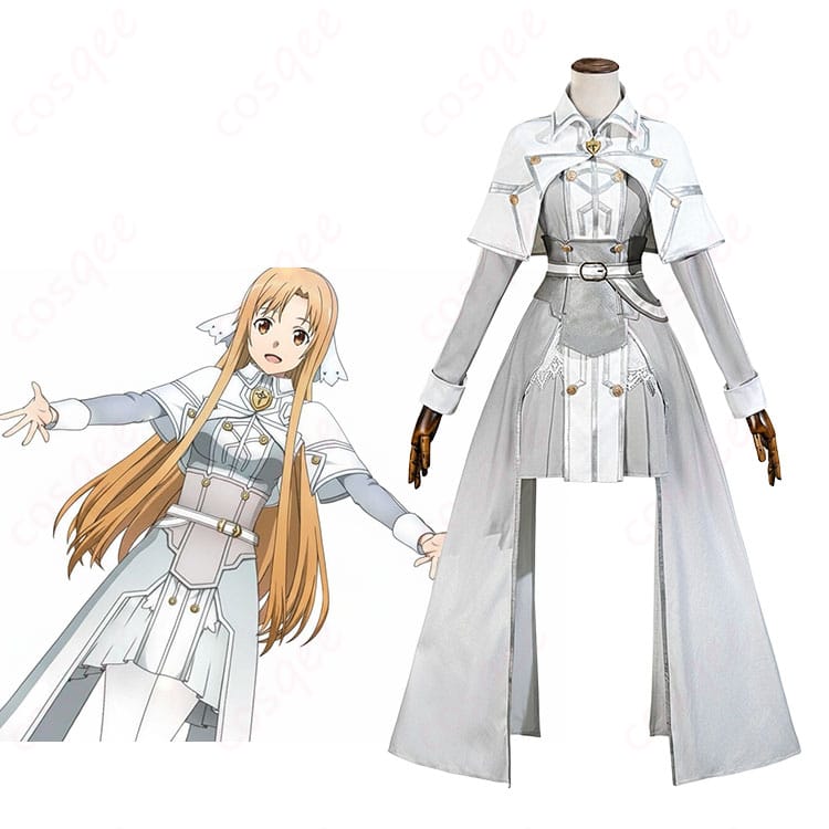 ソードアート・オンライン ムーン・クレイドル編の星王妃アスナ衣装と公式ビジュアル比較。シルエットと装飾の再現度が分かる参考画像