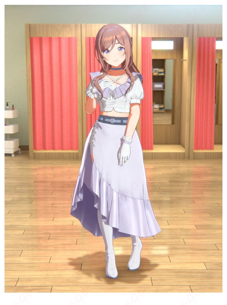 学園アイドルマスター 姫崎莉波「clumsy trick」コスプレ衣装のセット内容と全体イメージを示す商品詳細画像