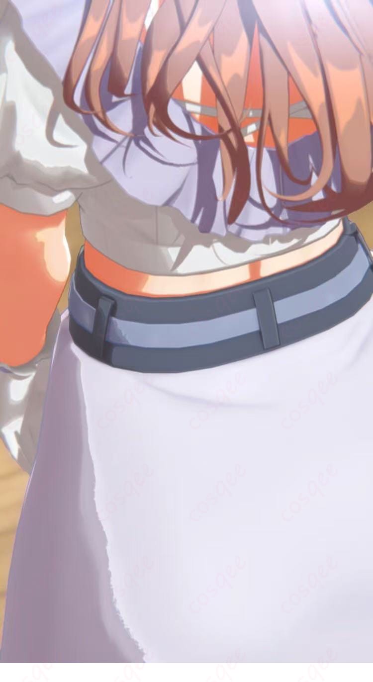 姫崎莉波 clumsy trick 衣装の首元・襟元ディテール。チョーカーと襟のアクセント、パール調の装飾が映えるアップ写真