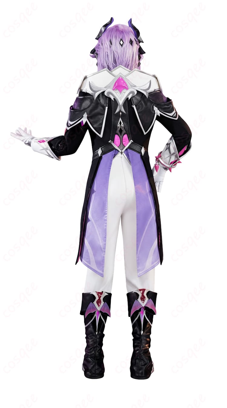 原神 ドゥリン（悪龍）人間の姿 コスプレ衣装 背面全身｜ストールの流れと背面装飾の配置をチェック