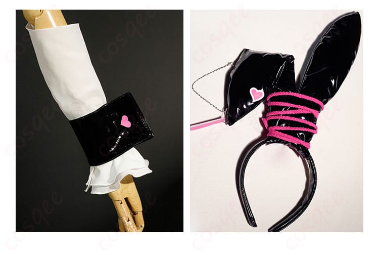 ベルベット コスプレの髪飾り・カチューシャ・腕飾りのクローズアップ。質感と造形の精度が分かる