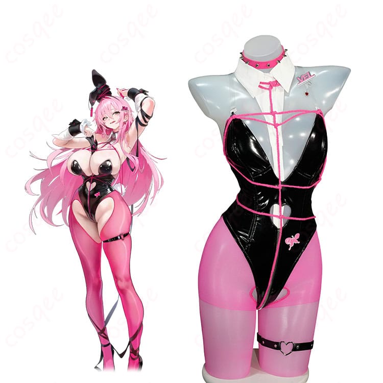 勝利の女神：NIKKE ベルベットの公式ビジュアルと衣装比較。バニー怪盗スタイルのシルエットと配色を検証できる比較図