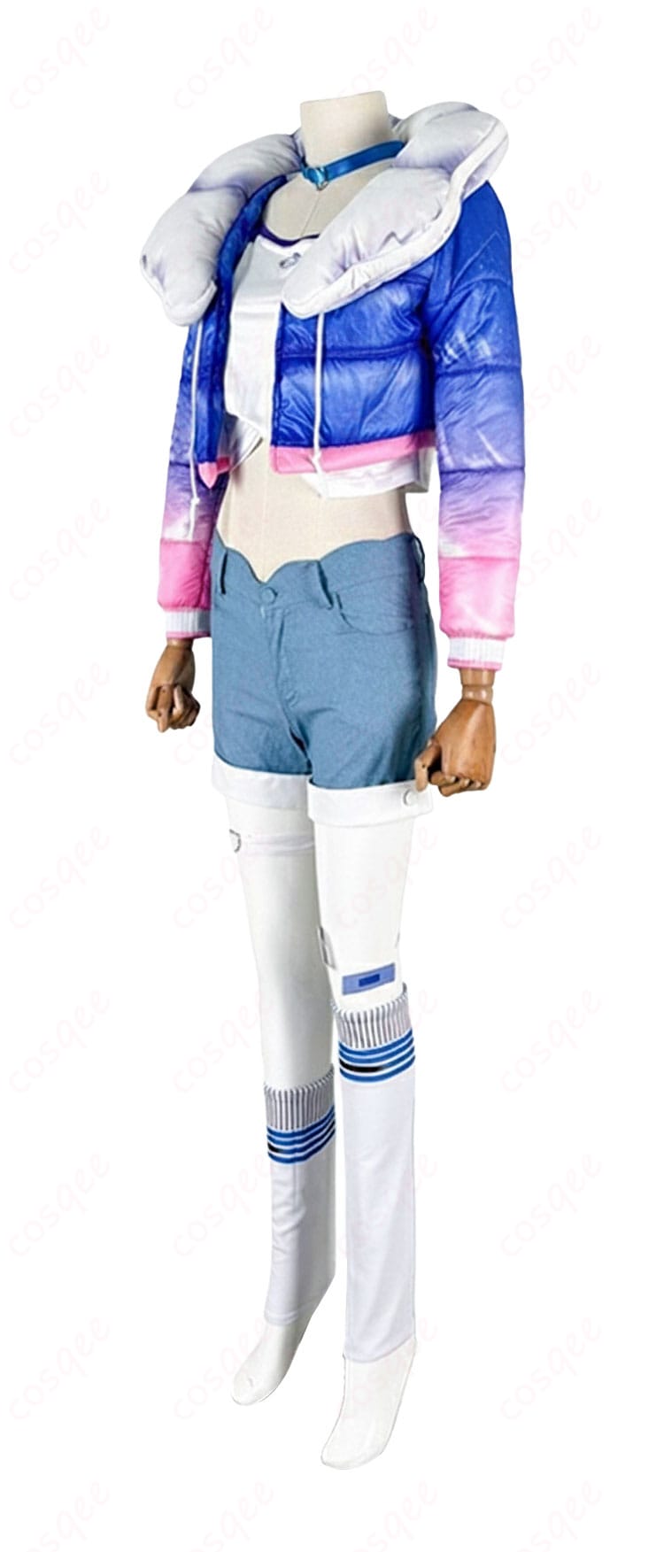 ホロライブ こぼ・かなえる 私服コスプレ衣装 左側面。ポケット位置や丈感など細部ディテールが分かる角度