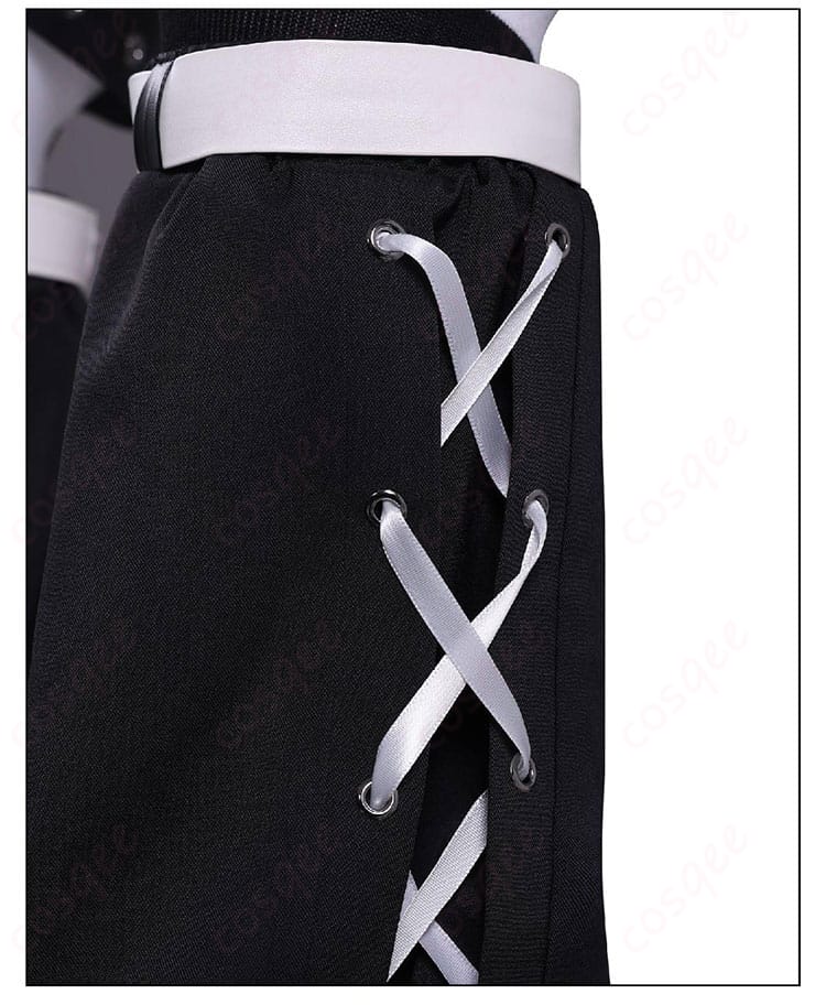 沢渡ココ コスプレ ズボン側面の細紐装飾アップ｜可動性に配慮した作り