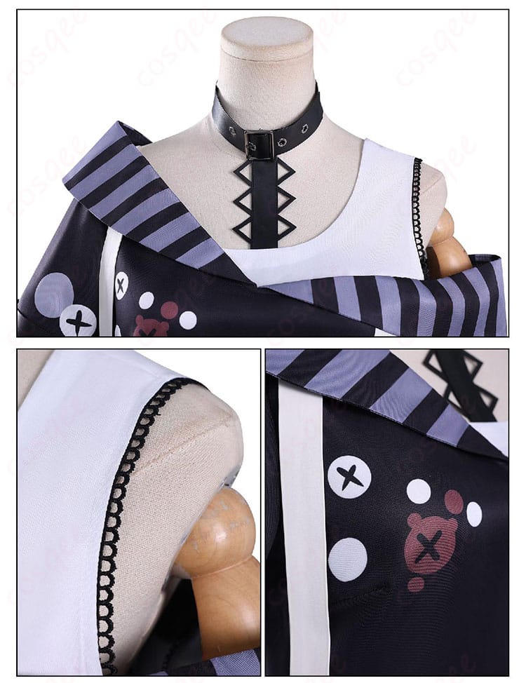 沢渡ココ 衣装の襟元・肩周りアップ｜首飾りと襟の装飾ディテール