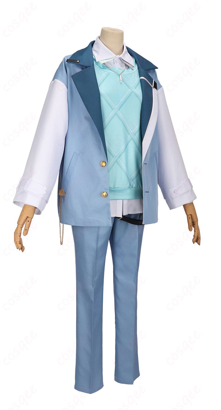 にじさんじ 城瀬いすみ デフォルト衣装コスプレの右側面｜コートの落ち感とアクセサリー位置を確認