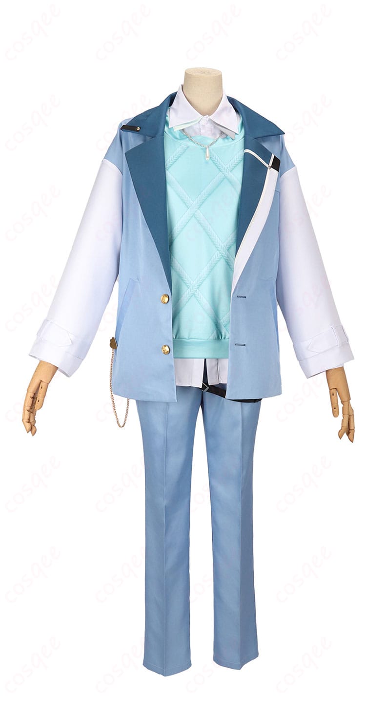 にじさんじ 城瀬いすみ デフォルト衣装コスプレの正面デザイン｜コートとベストのレイヤー構成がわかる
