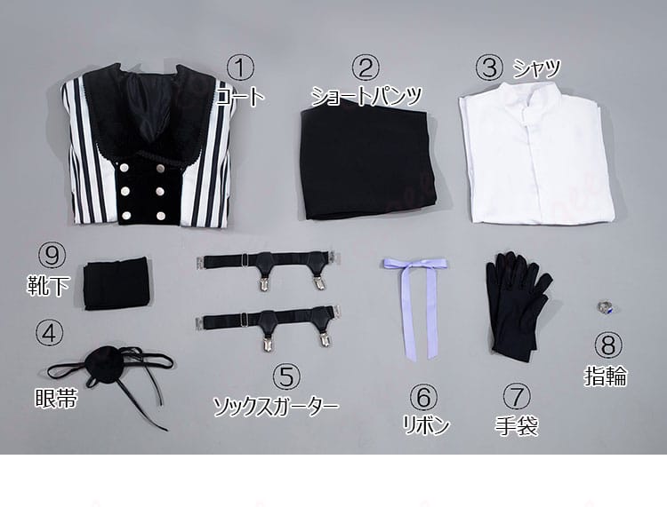 黒執事 シエル コスプレ衣装の背面蝶リボン装飾アップ。後ろ姿まで美しく見せる設計で、撮影映えする立体感を捉えた画像。