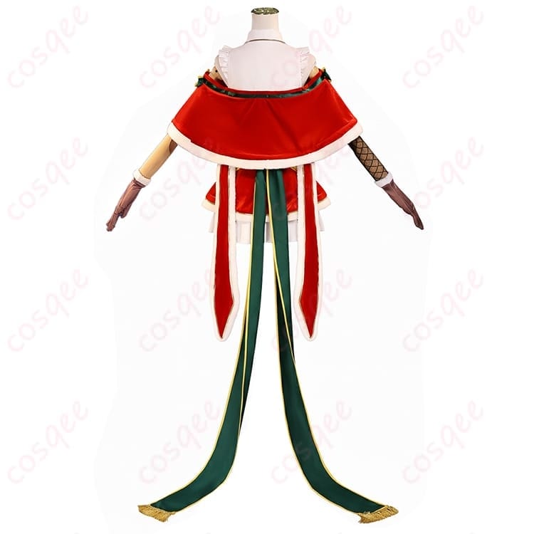 エミリア クリスマス記念コスプレ｜清楚に映える白ファー×リボン、前開きで着替え快適 - 2枚目の画像