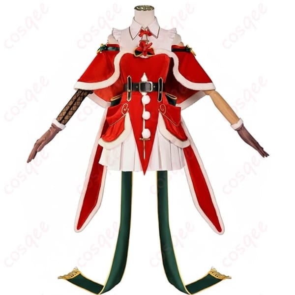 エミリア クリスマス記念コスプレ｜清楚に映える白ファー×リボン、前開きで着替え快適