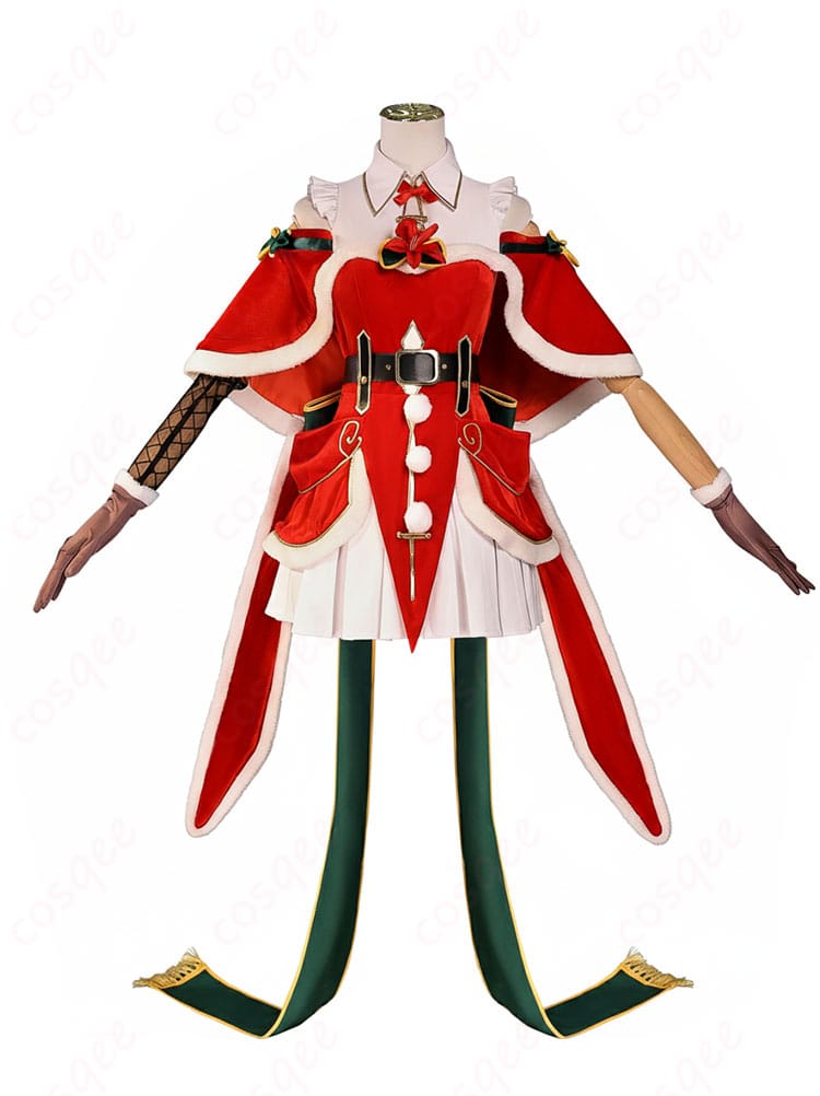 Re:ゼロ エミリア クリスマス記念コスプレの正面全身カット。撮影会・イベント向けの雰囲気とシルエットを確認できる写真