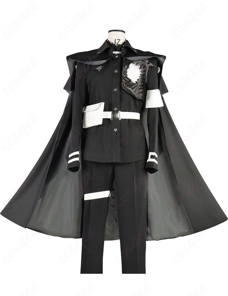 HUNDRED LINE 澄野拓海 マント コスプレ衣装の正面全体。落ち感のある披風シルエットとロゴ再現がわかる構図。