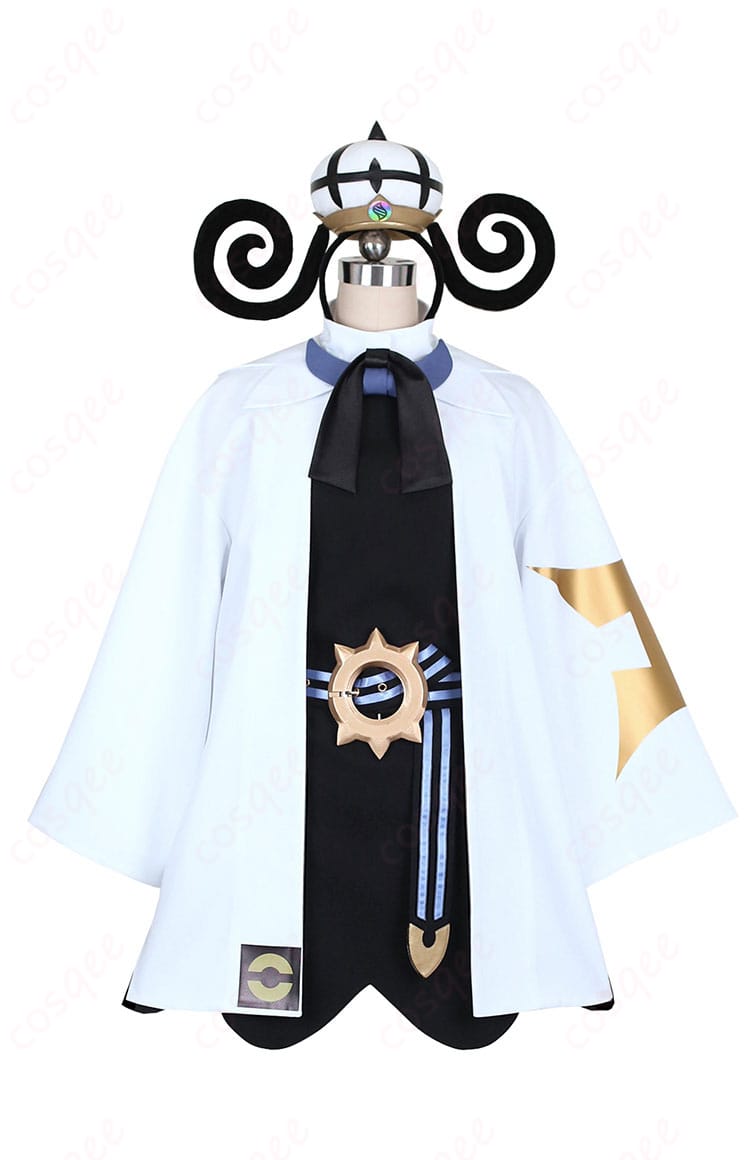 ムク衣装の正面全体図。コートとワンピースのシルエットと丈感がわかる画像