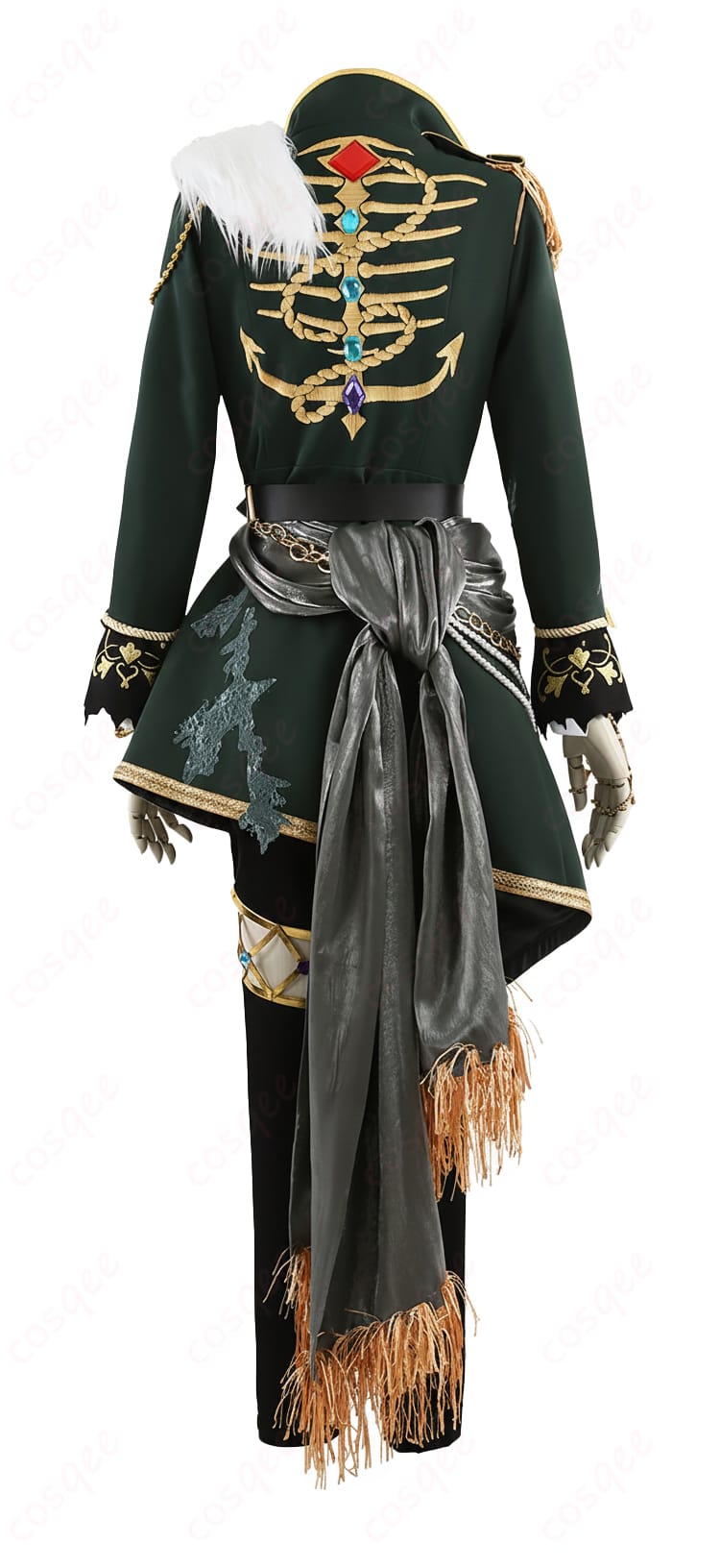 UNDEAD Velvet Ship衣装の背面全体とコート裾の流れ