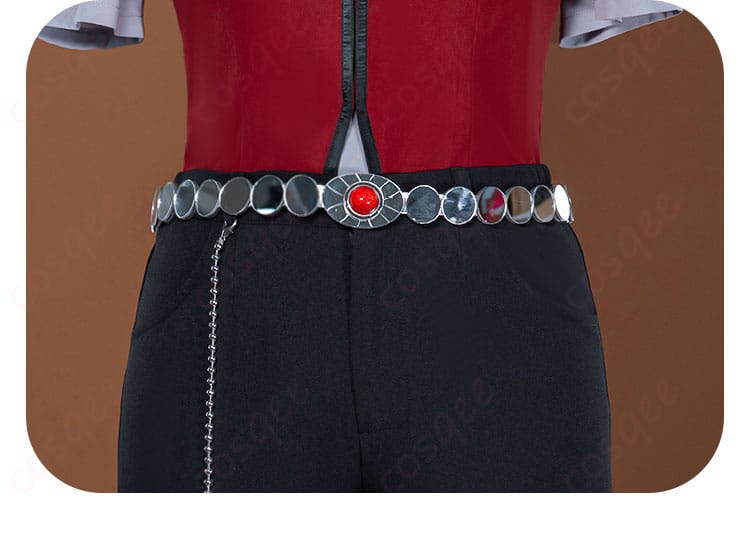 ズボンのウエスト周りディテール。ベルトとループ