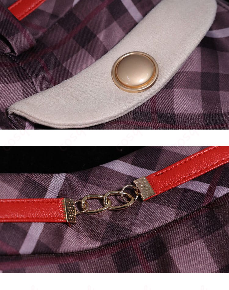 細いストラップとポケット風飾りのディテールアップ