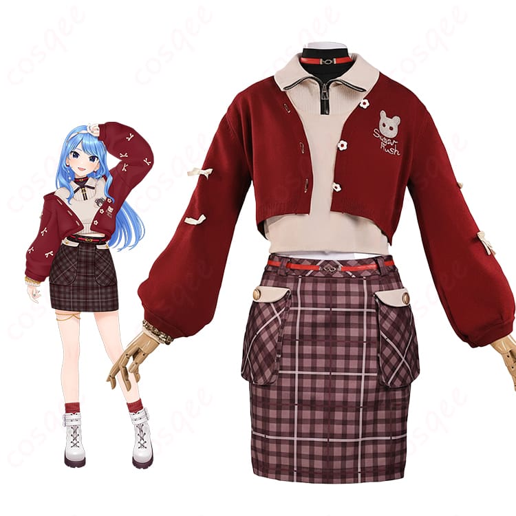 星街すいせい miCometベアブランド衣装を着用した雰囲気イメージとキャラクター連想要素の構図