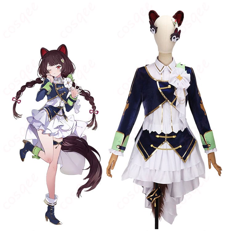 戌亥とこ 5周年共通衣装のコスプレ一式とキャラクター参考イメージの比較表示