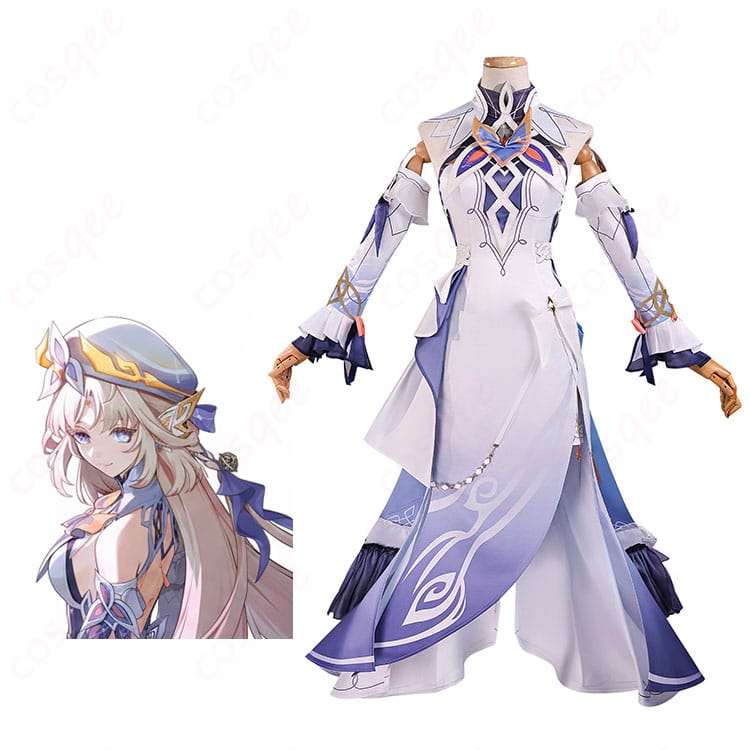 原神 魔女会イメージのコスプレ衣装とモデル着用の全身イメージ