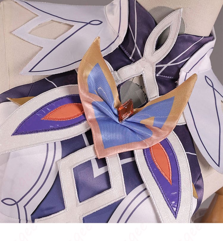 原神 魔女会イメージ衣装の襟元飾りディテール