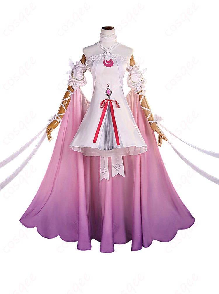 コロンビーナ フェス衣装の正面全身。上品なシルエットと高発色の配色が分かる画像