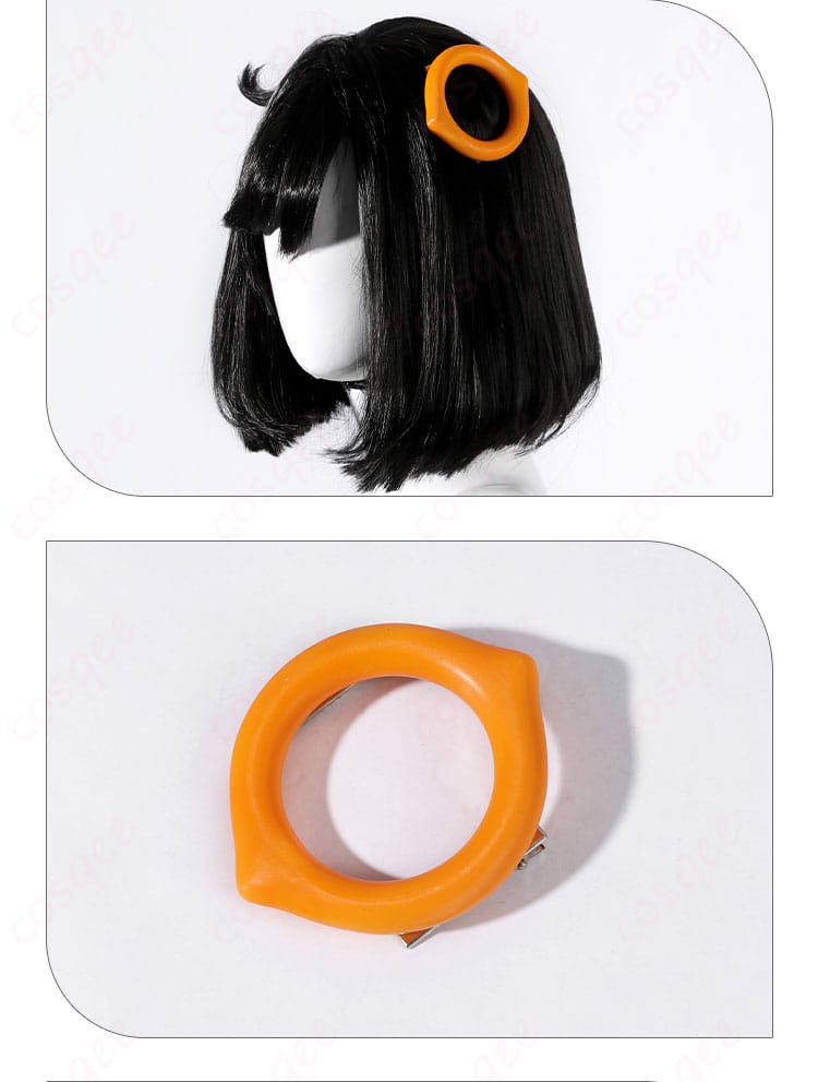 髪飾りの装飾ディテールと固定クリップの形状