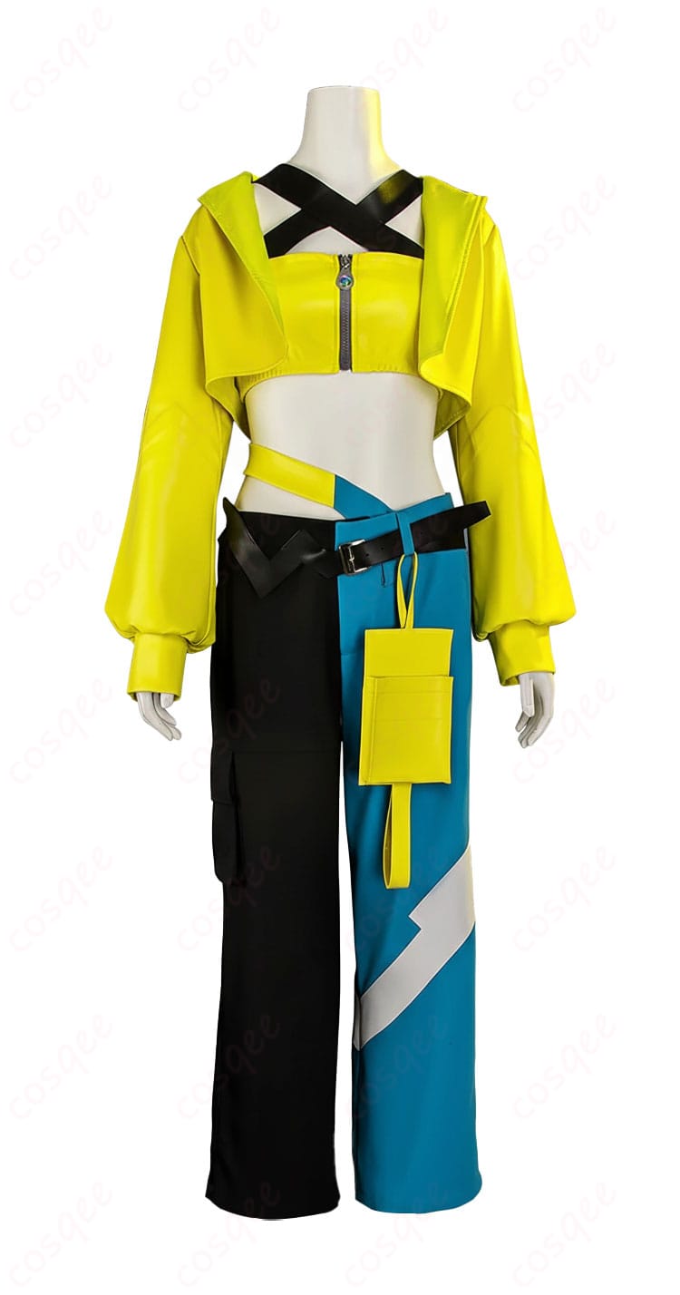 カナリィ衣装の正面全体像（フード付きパーカーとパンツのバランス）