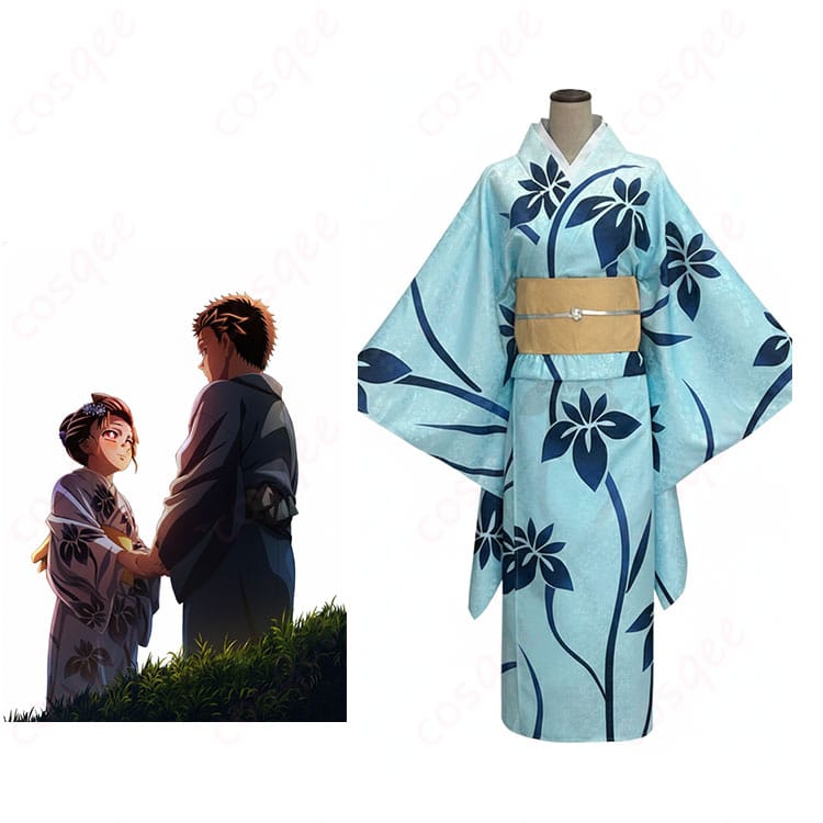 鬼滅の刃 恋雪のコスプレ衣装を着用した全身イメージとキャラクター雰囲気の比較