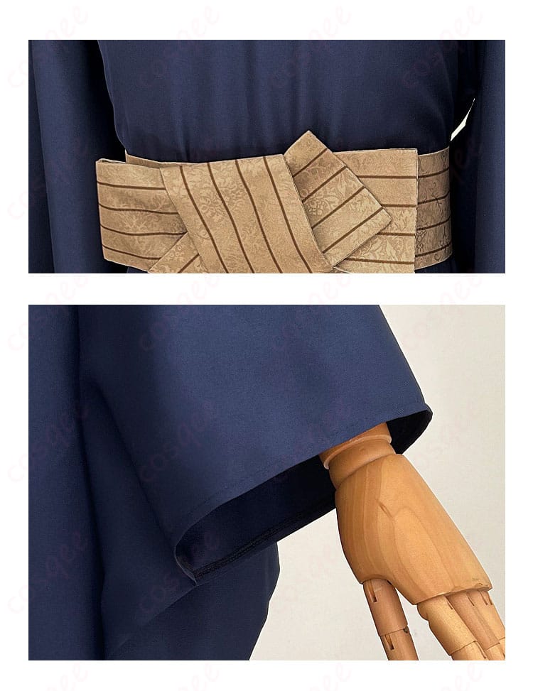 ウエスト帯背面と袖飾りのアップ（装飾パーツの質感）