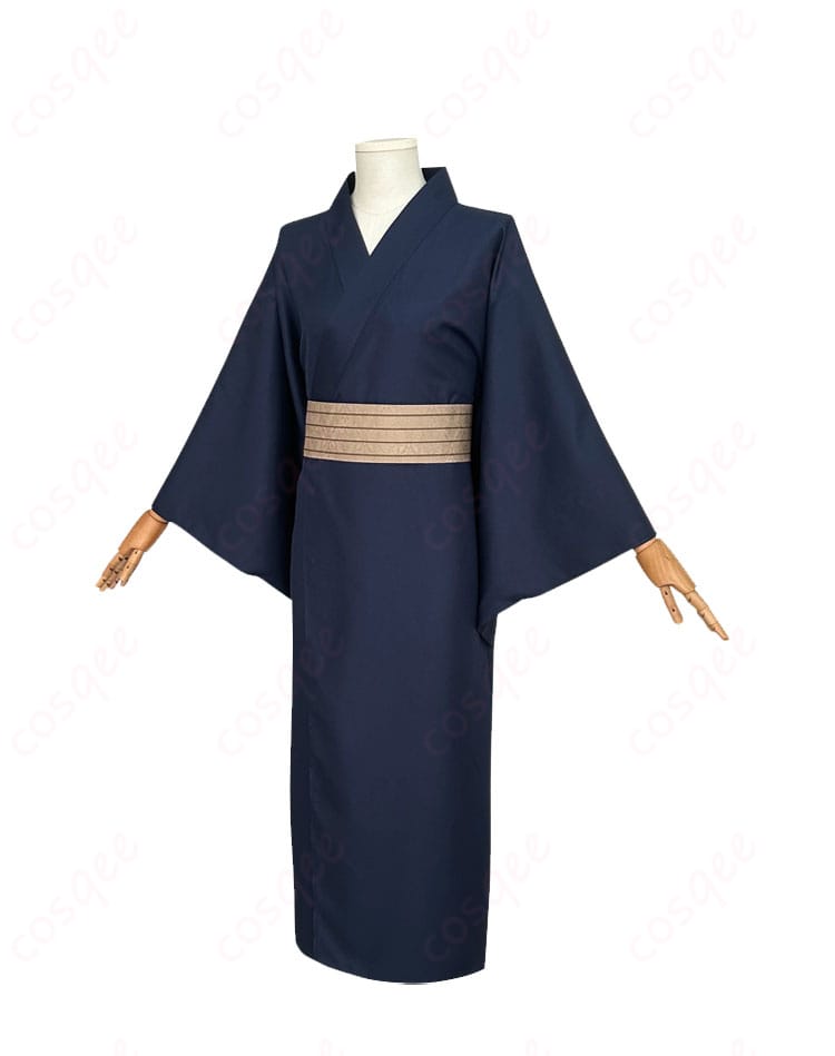 猗窩座コスプレ衣装の正面全体像（配色とシルエット）