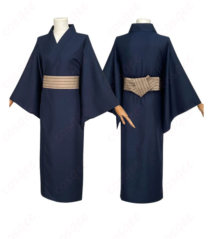 猗窩座コスプレ衣装の前後ディテール比較（生地感と縫製）