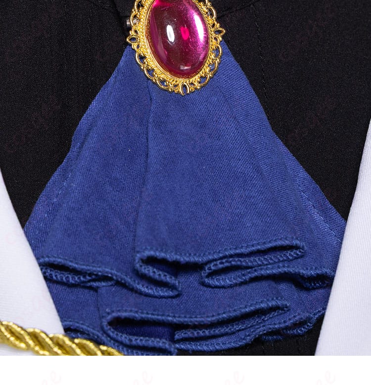 東雲彰人 ノーブル・パラディン衣装のスカーフ装飾ディテール。結び目と長さのバランス