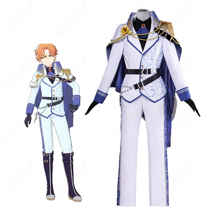 東雲彰人 ノーブル・パラディン衣装の人物着用全身イメージ。マントとコートの質感が分かる構図