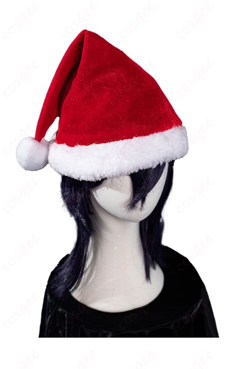 小鳥遊六花 クリスマス衣装の帽子ディテール。縁のトリムとトップの形状が分かる近接写真。