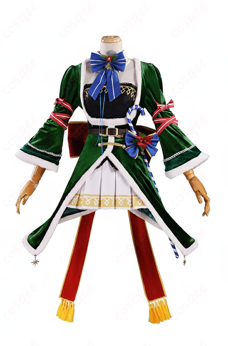レム クリスマス記念コスプレ衣装の正面全体写真|ウエストラインと裾フレアが映えるデザイン