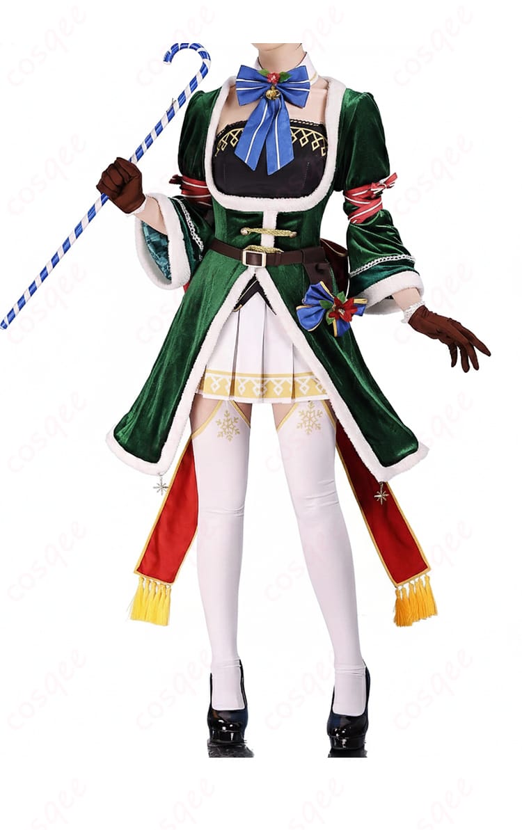 レム クリスマス記念コスの側面カット|袖口とスカートのシルエットを確認できるアングル