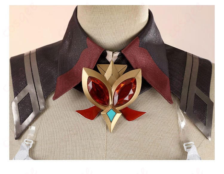 原神 アリス コスプレ衣装 ネック装飾ディテール