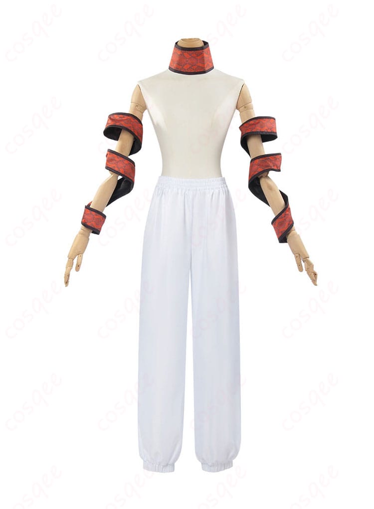 鬼滅の刃 遊郭編 妓夫太郎 コスプレ衣装 白色パーツ 正面装飾ディテール