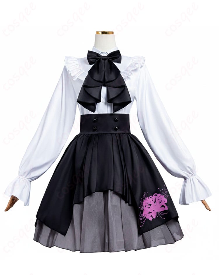 ヴラディレーナ・ミリーゼ学園制服風コスプレのシャツ・リボン・スカート正面全体