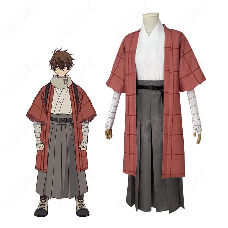 二十世紀電氣目録 坂本喜八 コスプレ衣装を着用した全身イメージ。羽織と袴の和装シルエットが分かる人物写真