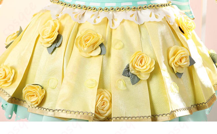 ラブライブ！ School idol project 小泉花陽 フルールレーヴ コスプレ衣装 スカート装飾ディテール