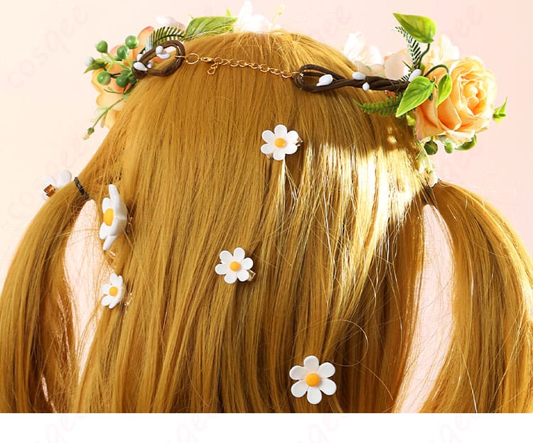 ラブライブ！ School idol project 小泉花陽 フルールレーヴ コスプレ衣装 ヘッドアクセサリー背面ディテール