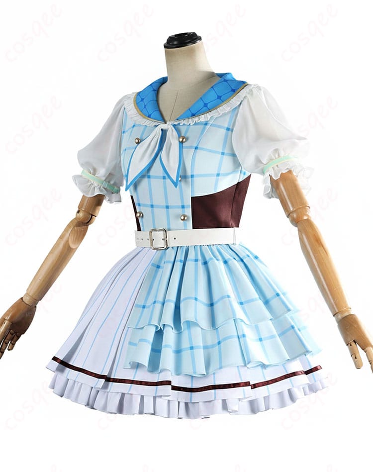 ラブライブ！サンシャイン!! 15周年記念衣装の側面ラインとスカートのフレア感のディテール