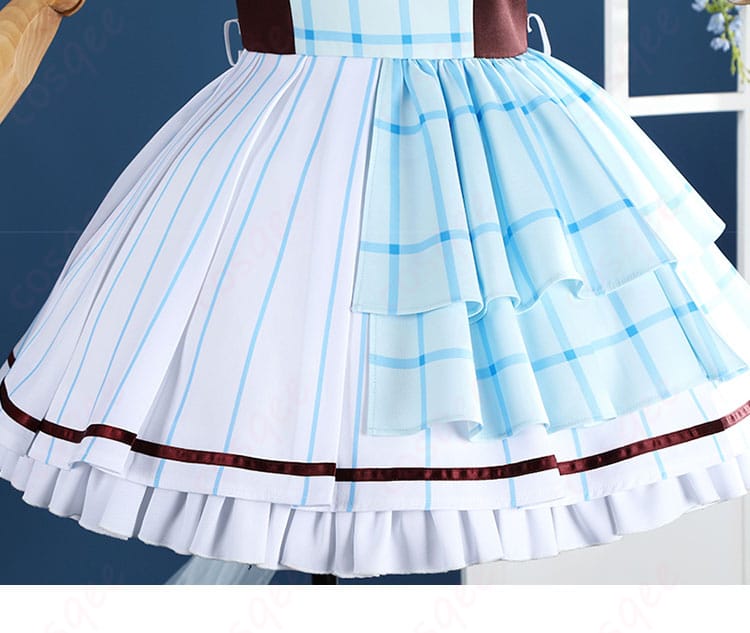 ラブライブ！サンシャイン!! 15周年記念衣装のスカート裾の装飾テープと縁の仕上げ