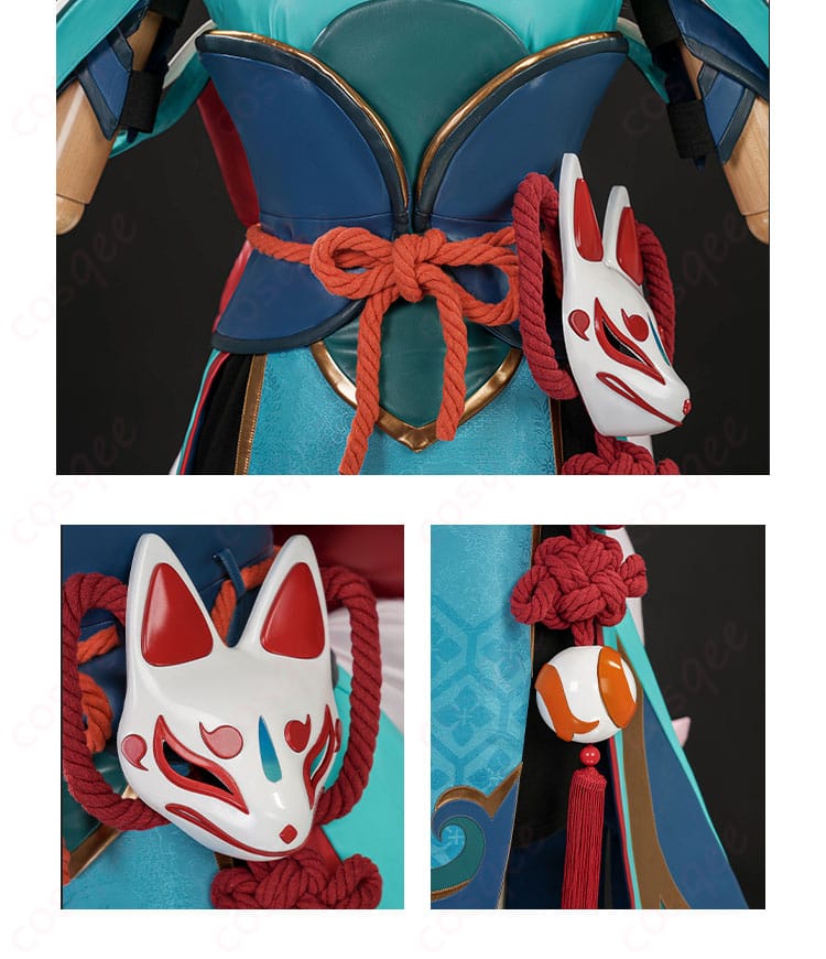 腰封（コルセットベルト）装飾の近接。模様と留め具の構造を詳細に表示