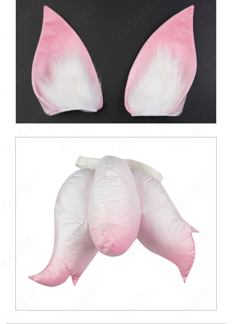 別売りの尾飾りディテール。毛並みの質感と取り付けパーツの構造